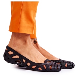 PH1 Women's Black Rubber Ballerinas Indila