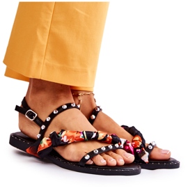 PG1 Women's Sandals With Mataro Black Ornaments PG1 Women's Sandals With Mataro Black Ornaments