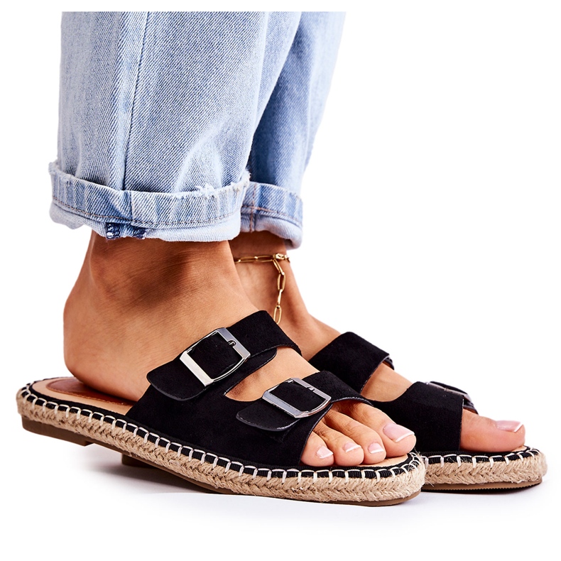 PG1 Classic Suede Women's Slippers Black Casilda PG1 Classic Suede Women's Slippers Black Casilda