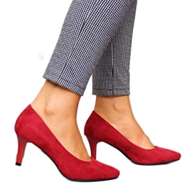 Red suede pumps W Sergio Leone