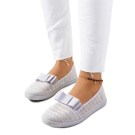 Zorda gray openwork sneakers grey