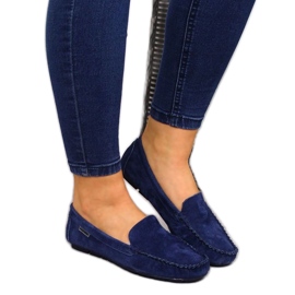 Navy blue leather loafers W Vinceza Navy blue leather loafers W Vinceza