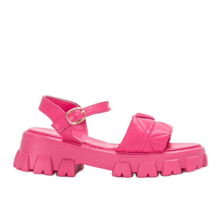 Pink sandals on the Ferlandi platform