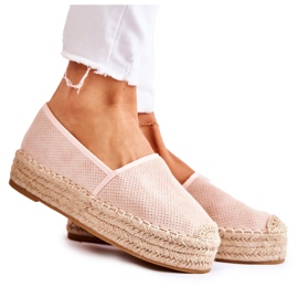 PG1 Women's Espadrilles On The Pink Marise Platform