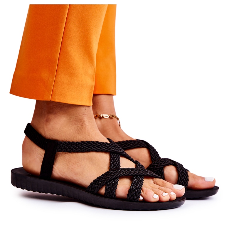 PS1 Women's Black Marell Braided Sandals