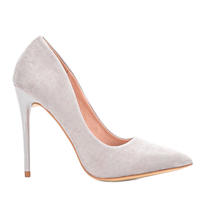 Grey suede 2025 pointed heels