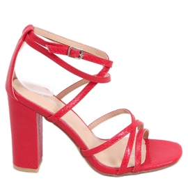 Judith Red heeled sandals