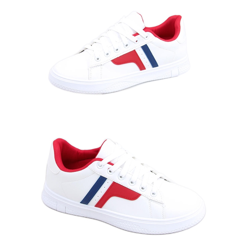 Avery Red women's sneakers white