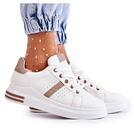 FK2 Women's Sport Shoes, Tied White Otylia golden FK2 Women's Sport Shoes, Tied White Otylia golden