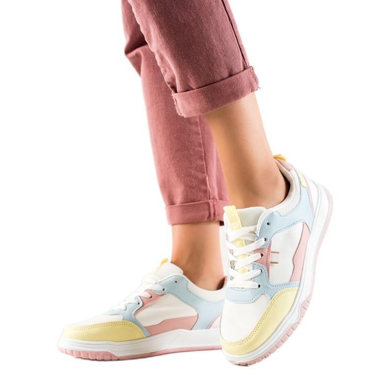 SHELOVET Colorful Sports Shoes white multicolored