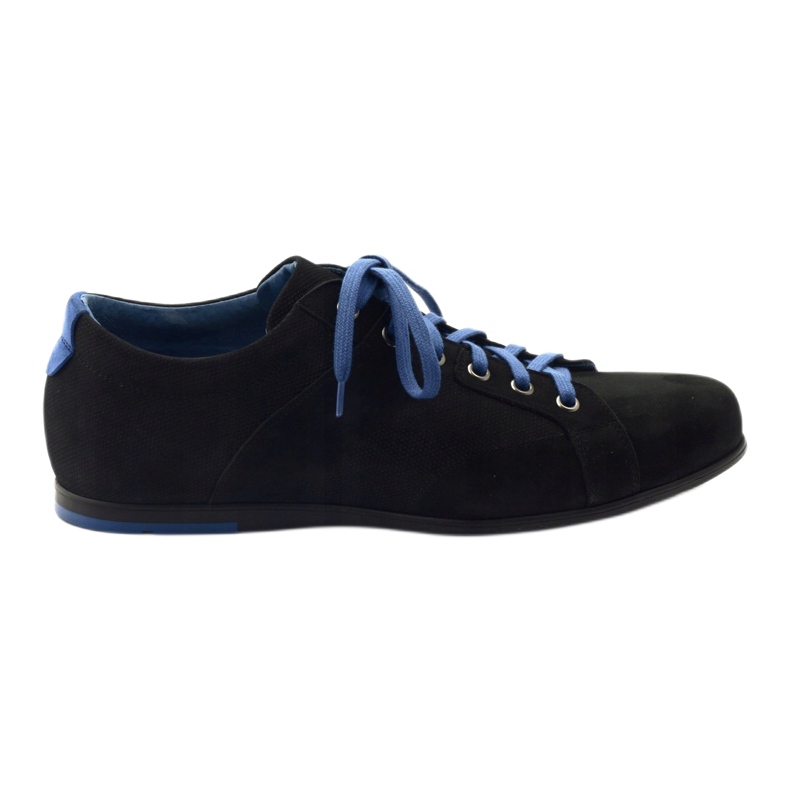 Black men's sports shoes Pilpol C191 blue