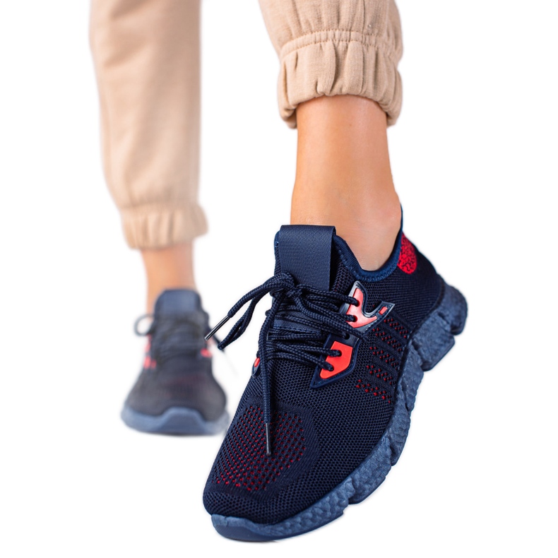 SHELOVET Light Sport Shoes red navy blue SHELOVET Light Sport Shoes red navy blue