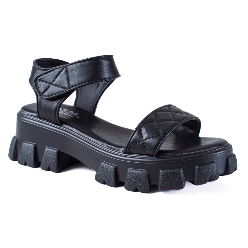 SHELOVET Velcro Sandals black