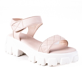 SHELOVET Velcro Sandals beige SHELOVET Velcro Sandals beige