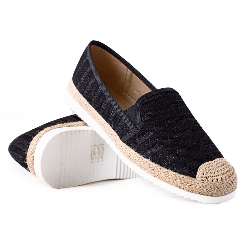 SHELOVET Slip-on espadrilles black