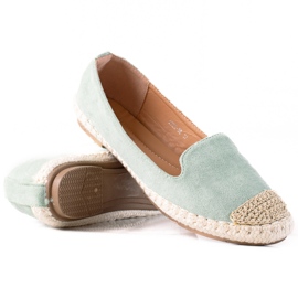 SHELOVET Suede espadrilles green