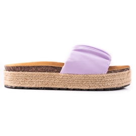 SHELOVET Women's espadrilles slippers purple
