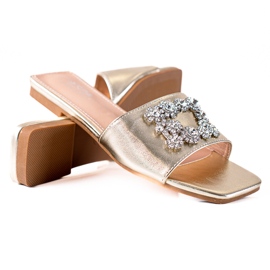 SHELOVET Elegant slippers golden