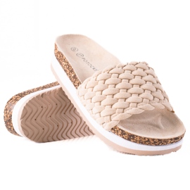W. Potocki Braided Potocki Slippers beige