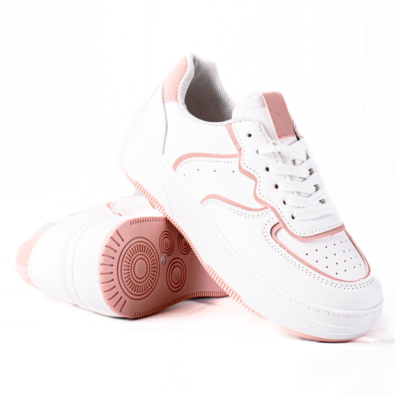SHELOVET Women's sneakers white pink