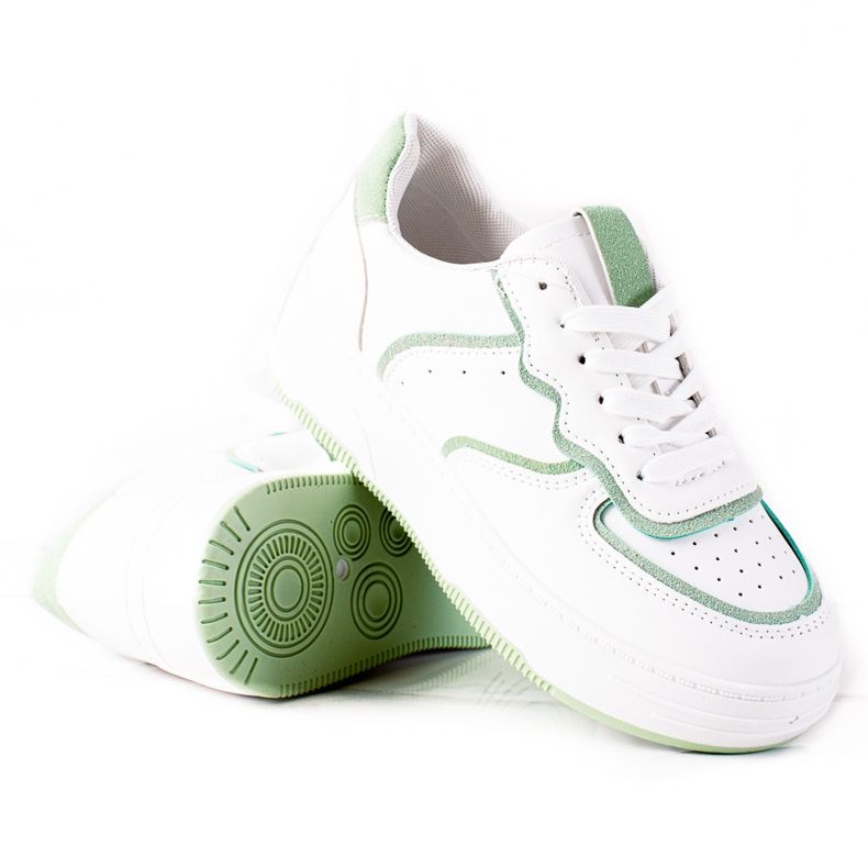 SHELOVET Women's sneakers white green