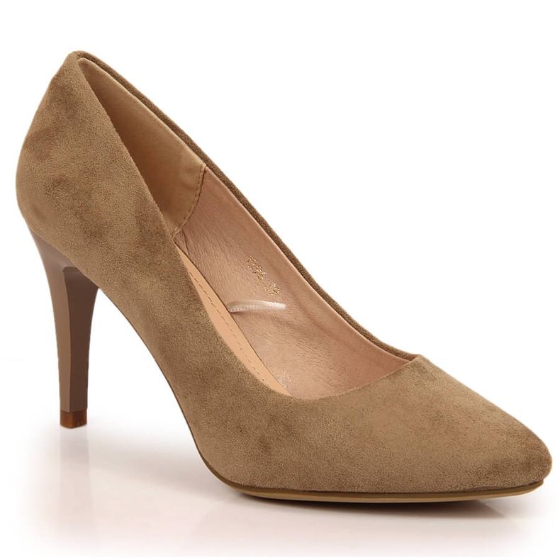Sergio Leone beige suede stiletto pumps