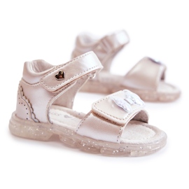 PE1 Comfortable Children's Sandals With Silver Cayo Decoration pink PE1 Comfortable Children's Sandals With Silver Cayo Decoration pink
