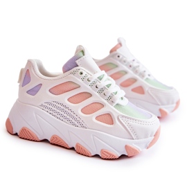 FR1 Multicolor Britney Children's Sport Shoes white violet pink green FR1 Multicolor Britney Children's Sport Shoes white violet pink green