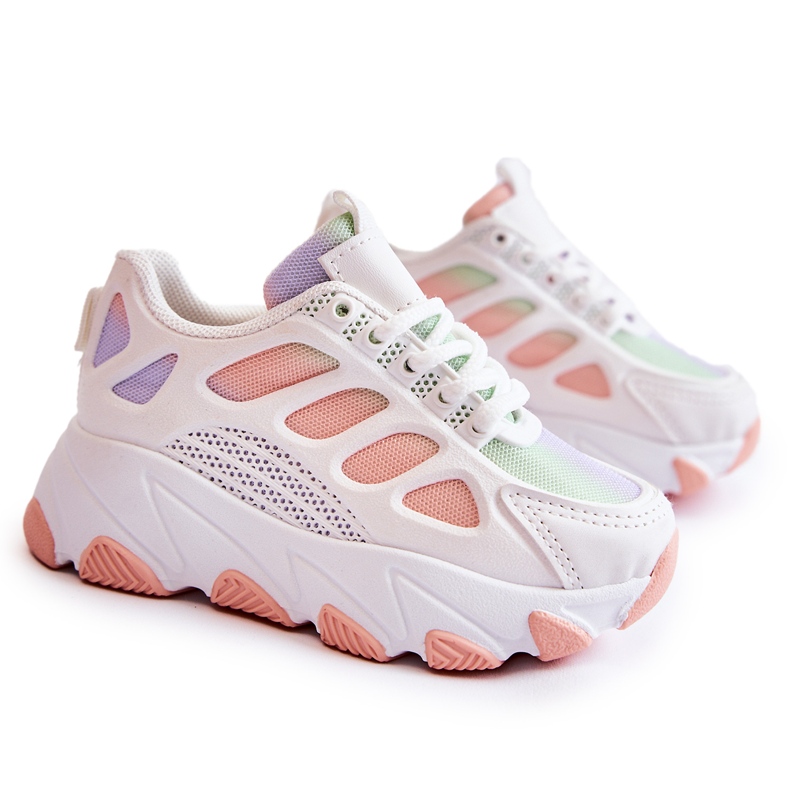 FR1 Multicolor Britney Children's Sport Shoes white violet pink green FR1 Multicolor Britney Children's Sport Shoes white violet pink green