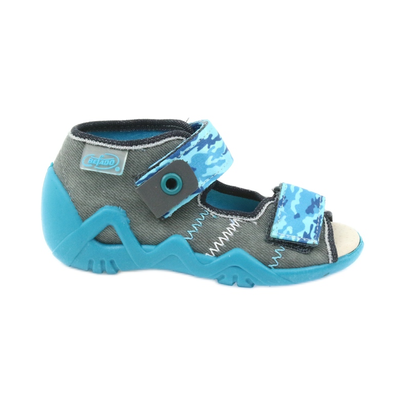 Befado children's shoes sandals with a leather insert 350P062 blue grey Befado children's shoes sandals with a leather insert 350P062 blue grey