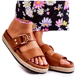 FB1 Fashionable Women's Beige Penelope Slippers brown