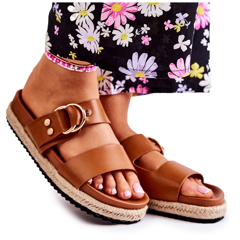 FB1 Fashionable Women's Beige Penelope Slippers brown