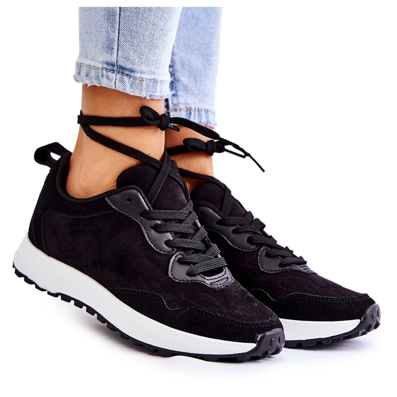 PG1 Women's Black Nayla Suede Sports Shoes