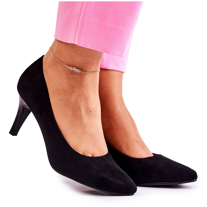 Sergio Leone Women's Classic Suede Pumps Black Semprella