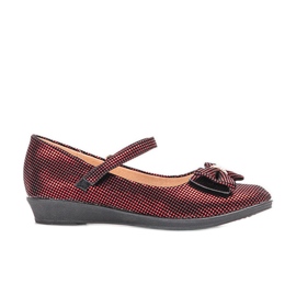 BM Children's red ballerinas with a Tienne bow black BM Children's red ballerinas with a Tienne bow black