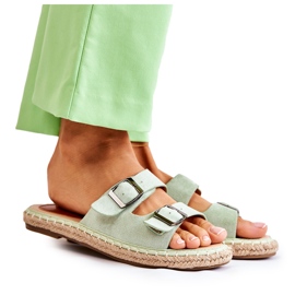 Classic Suede Women's Slippers Green Casilda