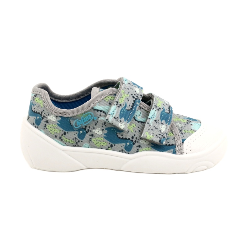 Befado children's shoes 907P156 Dino blue grey green