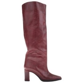 Marco Shoes Kate boots with a wider upper red multicolored