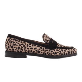 Marco Shoes Loafers, natural leather with hair 2231P-1283-041-1 beige black Marco Shoes Loafers, natural leather with hair 2231P-1283-041-1 beige black
