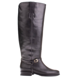 Marco Shoes Leather boots for a wide calf black Marco Shoes Leather boots for a wide calf black