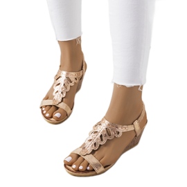 Golden Parel wedge sandals