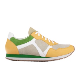 Marco Shoes Sneakers in combination and leather and suede beige Marco Shoes Sneakers in combination and leather and suede beige