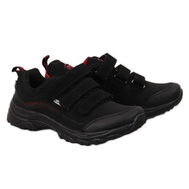 Trekking shoes with Velcro waterproof black and red American Club