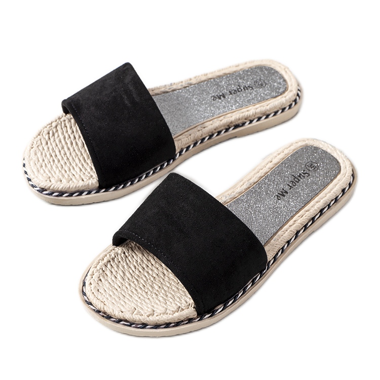 Black women's Staton slippers