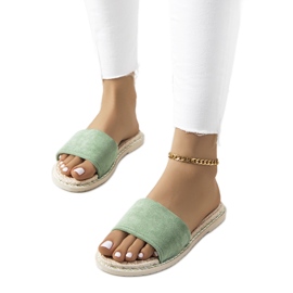 Green women's Staton slippers