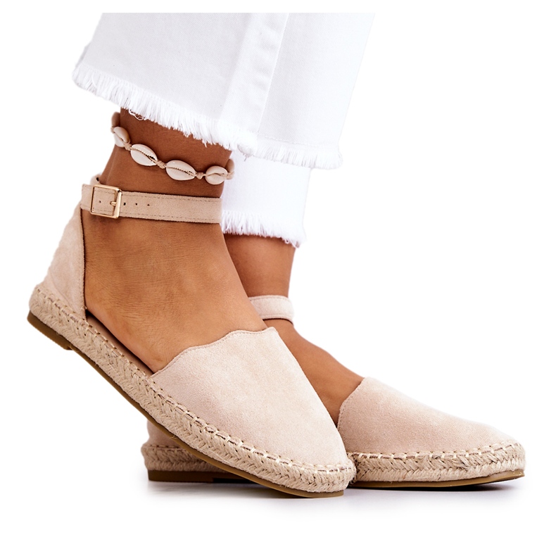 Evento Women's Espadrilles With Buckle Light Beige Bonetti