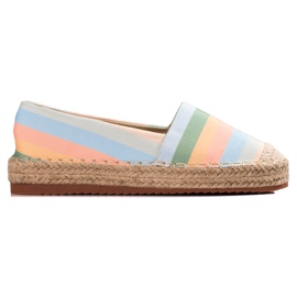 SHELOVET Colorful espadrilles pink multicolored
