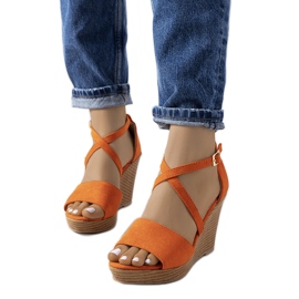 Orange wedge sandals from Kerry