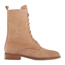 Marco Shoes Classic low-heeled boots beige