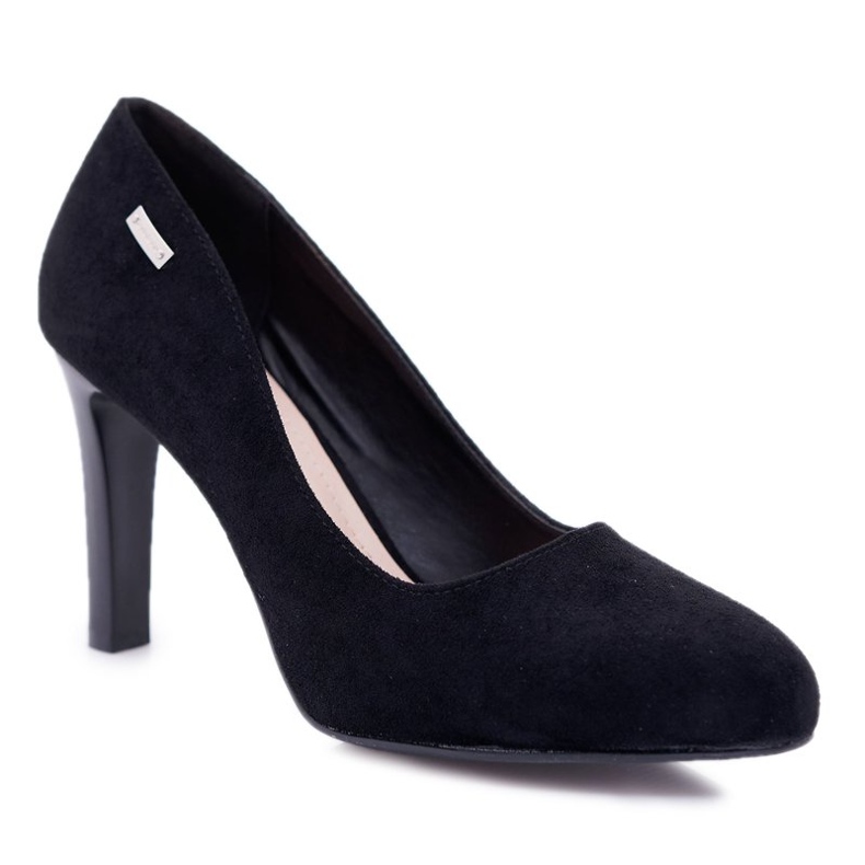 Women's Pumps Black On a Heel Suede Sergio Leone Campbell